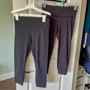 Bundle 2 Athleta Black Capri Leggings - Elation & High Rise Chaturanga size M